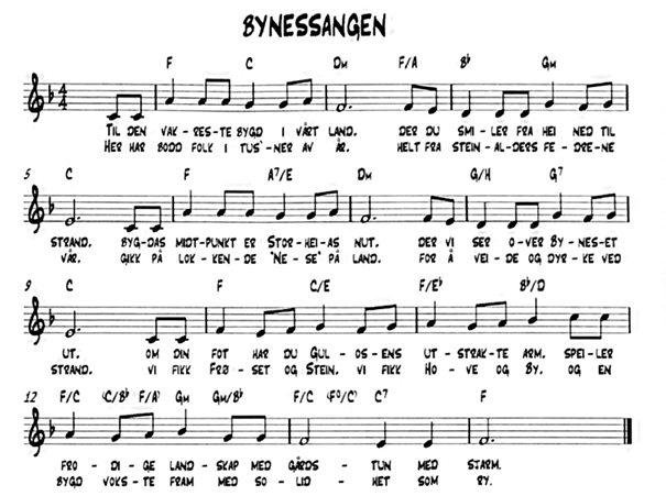 Bynessangen urfremført for 20 år siden