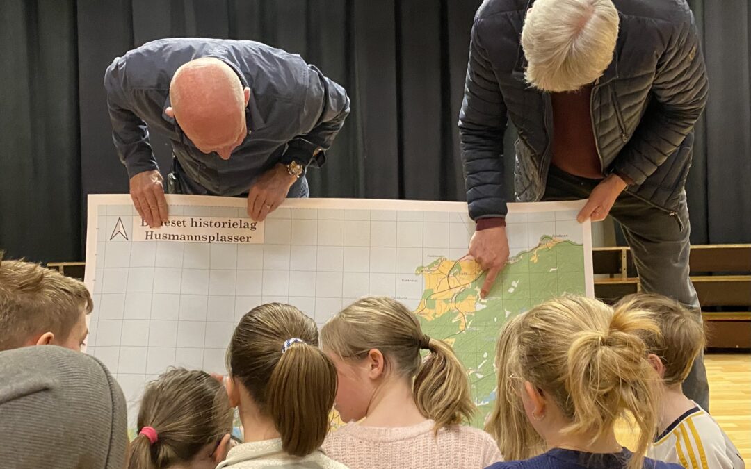 Kart over husmannsplasser gitt til Rye og Spongdal skole